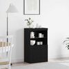 vidaXL LED Sideboard Black 60 x 37 x 100 cm Engineered Wood