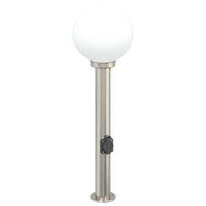 vidaXL Bollard Light with Outlet 80 cm Stainless Steel IP44