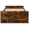 vidaXL Bed Frame with Drawers without Mattress Smoked Oak 90x200 cm