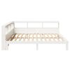 vidaXL Bookcase Bed without Mattress White 180x200 cm Super King Solid Wood Pine