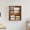 vidaXL Magazine Rack Smoked Oak 60 x 12 x 70 cm Engineered Wood