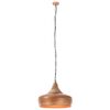 vidaXL Industrial Hanging Lamp Copper Iron & Solid Wood 35 cm E27
