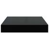 vidaXL Floating Wall Shelf High Gloss Black 23x23.5x3.8 cm MDF