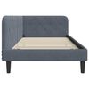 vidaXL Corner Bed Frame with Headboard Dark Grey 90 x 200 cm Velvet