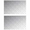 vidaXL Stair Tread Rectangular 2 pcs Silver 80 x 50 cm Aluminium