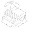 AXI Sand and Water Picnic Table Nick with Umbrella Brown and White