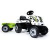 Smoby Kids Tractor and Trailer Farmer XL White and Black