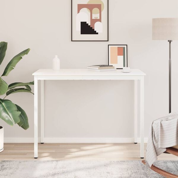 vidaXL Bar Table White 140 x 80 x 105 cm Solid Pine Wood