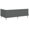 vidaXL Corner Bed Frame with Headboard Dark Grey 90 cm x 190 cm Velvet