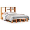 vidaXL Bookcase Bed without Mattress Wax Brown 120x190 cm Solid Wood