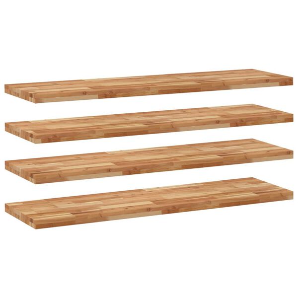 vidaXL Floating Shelves 4 pcs 160x40x4 cm Oil Finished Solid Wood Acacia