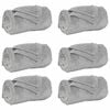 vidaXL Throw Blankets 6 pcs Grey 150 x 200 cm Fleece