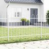 vidaXL Garden Fence 9 pcs White 15.3 x 0.8 m Powder-coated Steel
