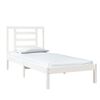 vidaXL Bed Frame without Mattress White 75x190 cm Small Single Solid Wood