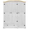 vidaXL Wardrobe Corona White 151.5x52x186 cm Solid Wood Pine