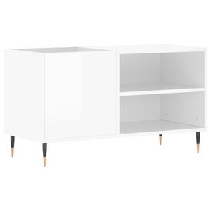 vidaXL Record Cabinet High Gloss White 85x38x48 cm Engineered Wood