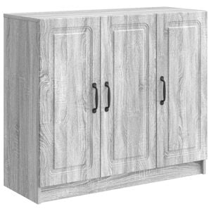 vidaXL Sideboard Grey Sonoma 89 x 34.5 x 77 cm Engineered Wood