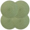 vidaXL Jute Placemets 4 pcs Olive green 100% Tossa Jute