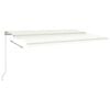 vidaXL Manual Retractable Awning 500x300 cm Cream