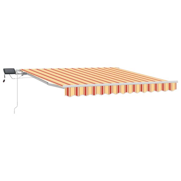 vidaXL Retractable Awning Manual Yellow and Orange 300 x 250 cm