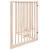 vidaXL Dog Gate with Door Foldable 4 Panels 320 cm Poplar Wood