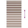 vidaXL Zebra Blind Brown 125x200 cm Fabric Width 120.9 cm Polyester
