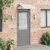 vidaXL Door Canopy Grey and Transparent 80x75 cm Polycarbonate