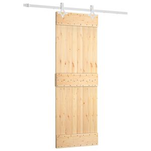 vidaXL Sliding Door 70 x 210 cm Solid Pine Wood (Untreated)