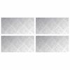 vidaXL Stair Tread 4 pcs 40 x 20 cm Silver Aluminium Rectangular