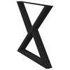 vidaXL Dining Table Legs 2 pcs Black 90x(72-73.3) cm Steel
