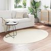 vidaXL Area Rugs Oval HUARTE Cream 120 x 170 cm 100% Polyester