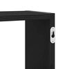 vidaXL Wall Shelf Black Oak 129x18x42 cm Engineered Wood