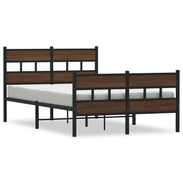 vidaXL Bed Frame without Mattress with Headboard and Footboard 120x200 cm