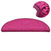 vidaXL Stair Mats 15 pcs 56x17x3 cm Pink Half Round