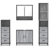 vidaXL 4&nbsp;Piece Bathroom Furniture Set&nbsp;Grey Sonoma Engineered Wood
