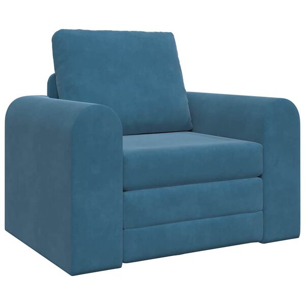 vidaXL Sofa Bed Blue 98 x 71 x 83 cm Velvet