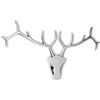 vidaXL Deer Head Decoration Wall-Mounted Aluminium Silver
