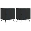 vidaXL Bedside Cabinet 2 pcs Black 43 x 34.5 x 50 cm Engineered Wood