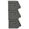 vidaXL Stackable Storage Box Set of 4 Pieces Fabric Anthracite