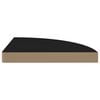 vidaXL Floating Corner Shelf Black 35x35x3.8 cm MDF