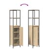 vidaXL 2 Piece Bathroom Furniture Set Sonoma Oak Engineered Wood