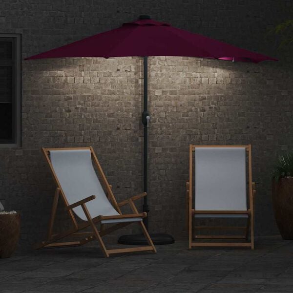 vidaXL Garden Parasol Bordeaux Red 294 x 150 x 223 cm