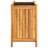 vidaXL Garden Planter with Liner 54x31x50 cm Solid Wood Acacia