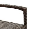 vidaXL 3 Piece Garden Bar Set Brown Solid Wood Acacia and Poly Rattan