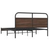 vidaXL Bed Frame without Mattress 150x200 cm King Size Brown Oak Engineered Wood