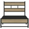 vidaXL Metal Bed Frame without Mattress Sonoma Oak 107x203 cm