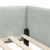 vidaXL Corner Bed Frame Light Grey 100 cm x 200 cm Velvet