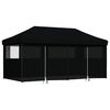 vidaXL Party Tent Folding Black 292 x 580 x 315 cm Oxford Fabric