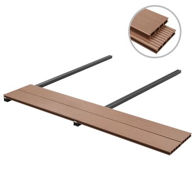 vidaXL WPC Decking Boards with Accessories 30 m² 2.2 m Brown