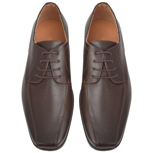 vidaXL Men's Business Shoes Lace-Up Brown Size 40 PU Leather